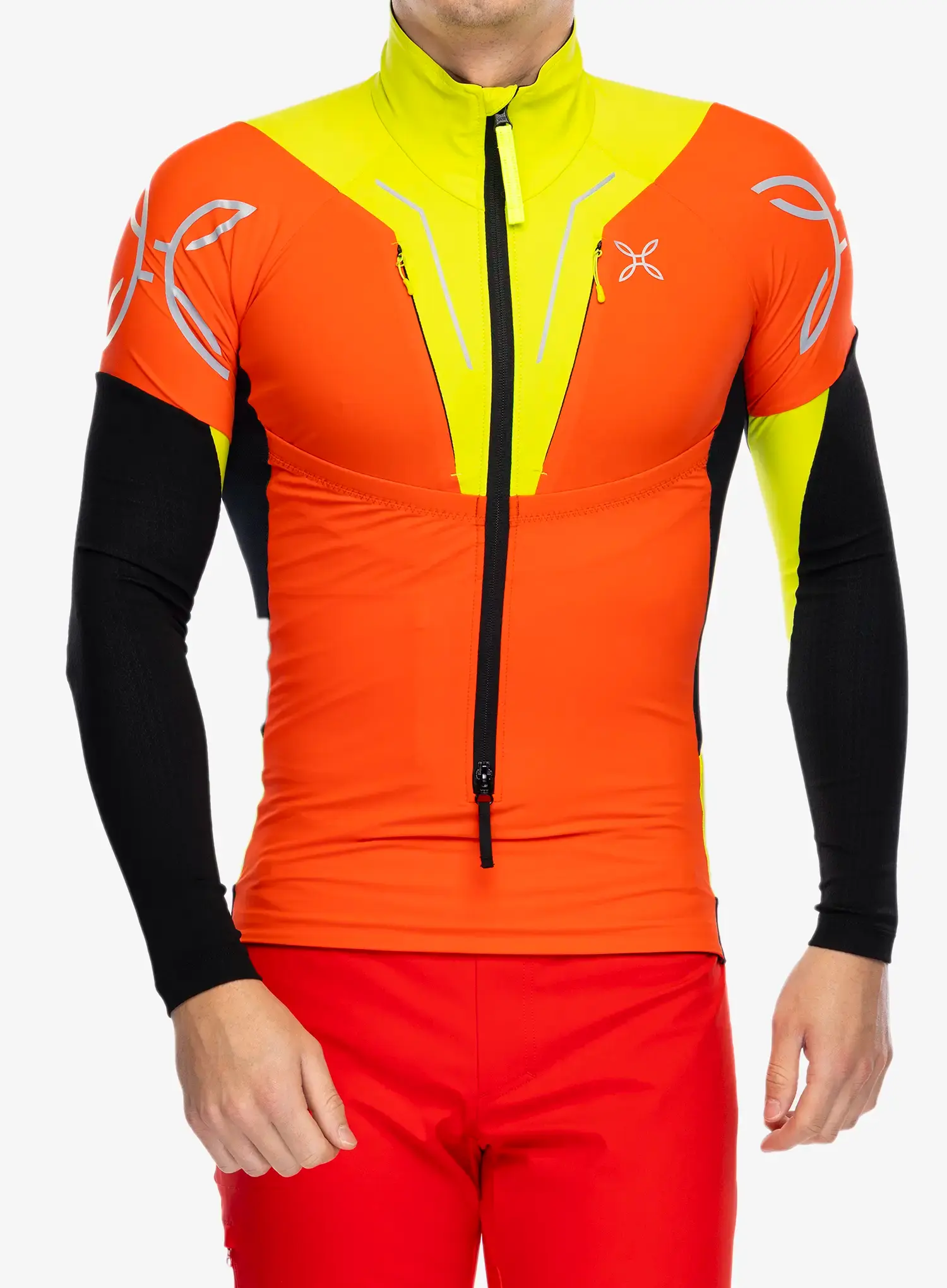Кофта без каптура Montura Slick 2 Maglia - orange/lime green