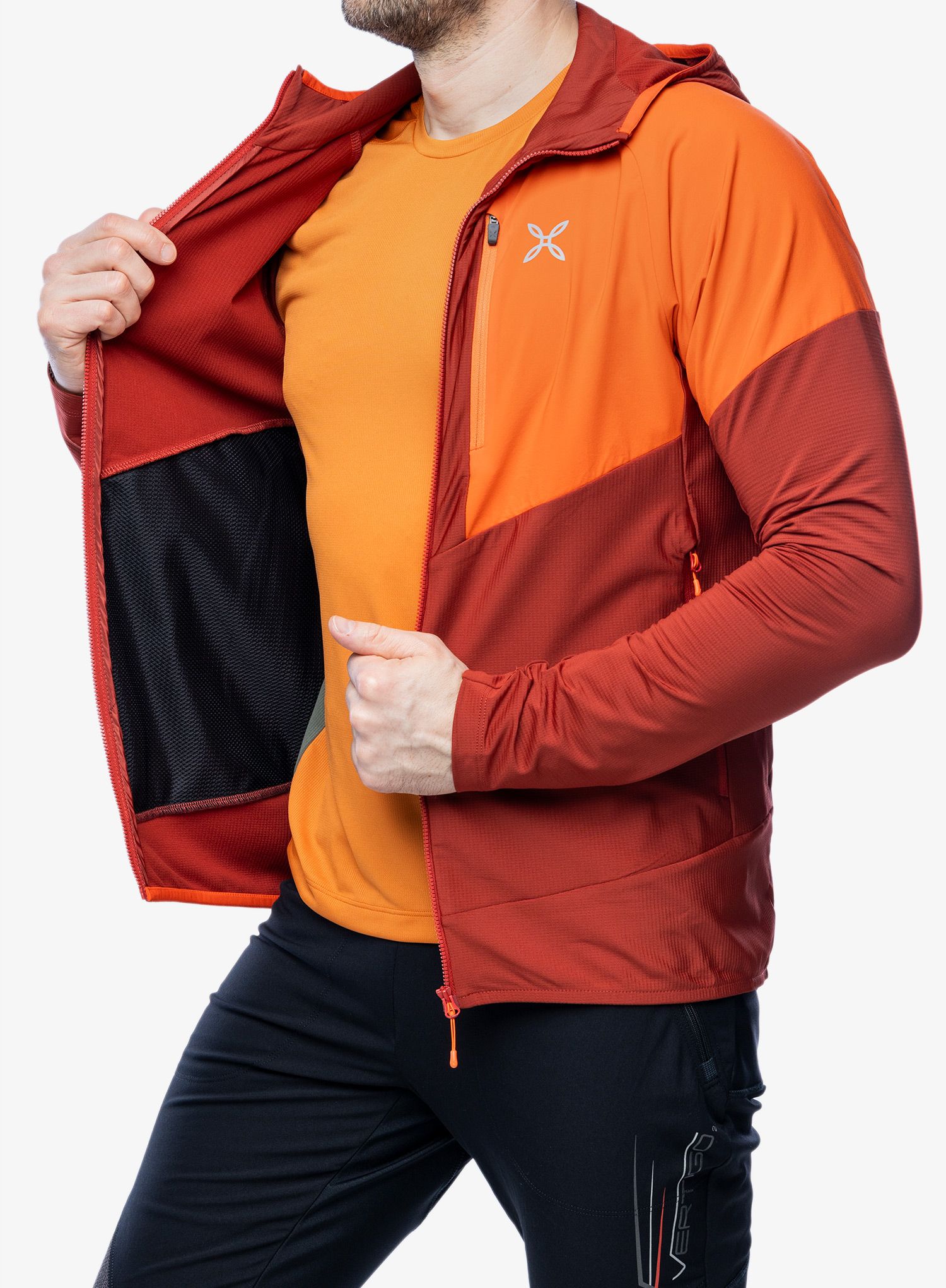 Кофта на замку Montura Spitze Maglia - tobacco/bright orange
