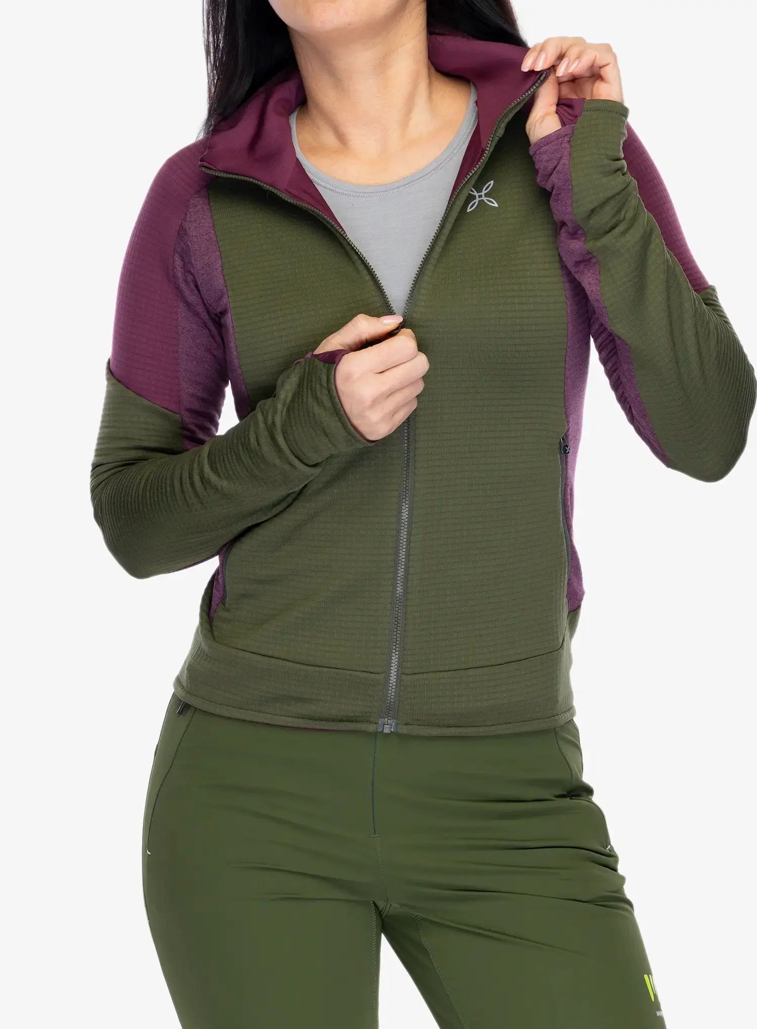 Кофта жіноча Montura Stretch Color 2 Maglia - sage green/wine red