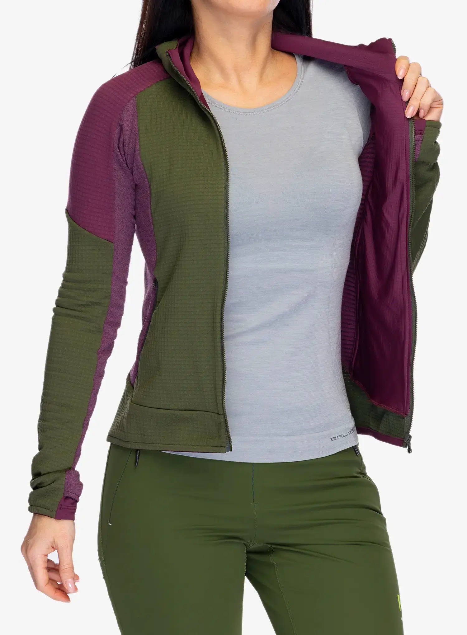 Кофта жіноча Montura Stretch Color 2 Maglia - sage green/wine red