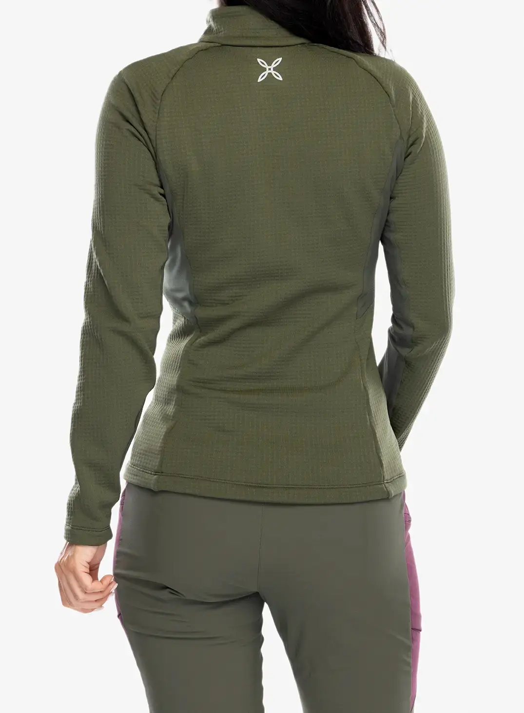Кофта жіноча Montura Stretch Color 3 Zip Maglia - sage green/wine red
