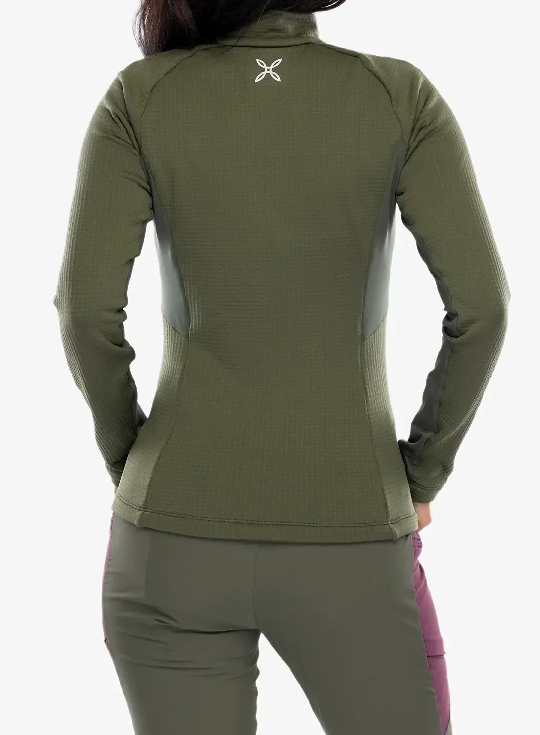 Кофта жіноча Montura Stretch Color 3 Zip Maglia - sage green/wine red