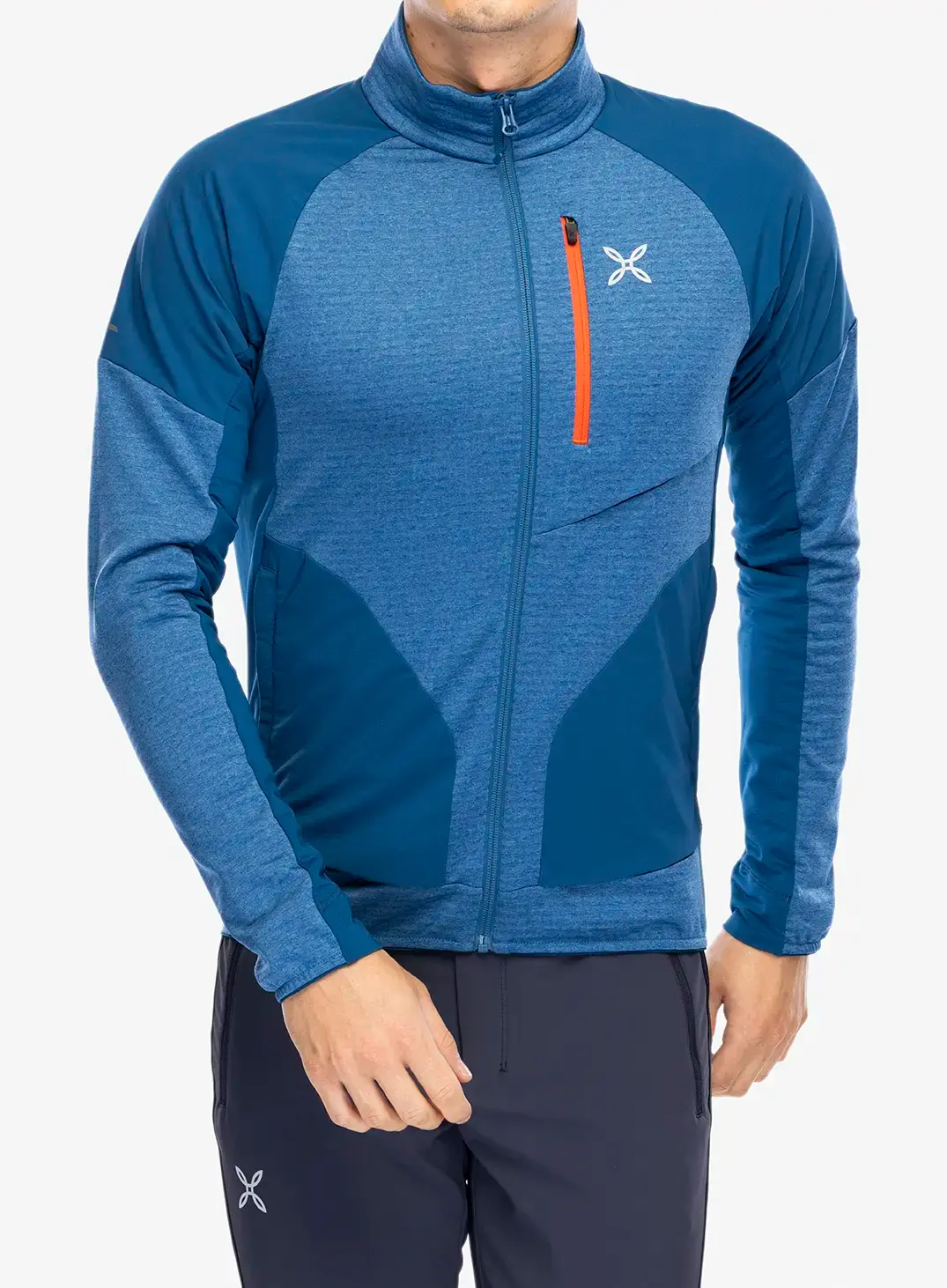 Кофта без каптура Montura Thermal Grid 2 Maglia - deep blue/orange