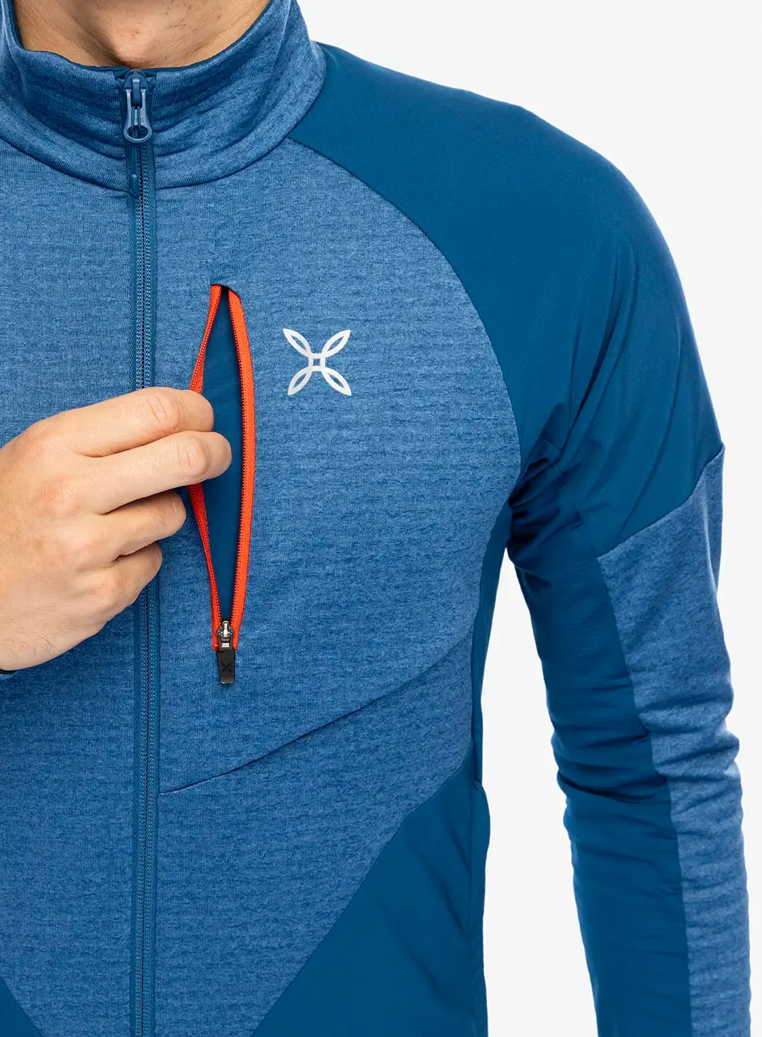 Кофта без каптура Montura Thermal Grid 2 Maglia - deep blue/orange