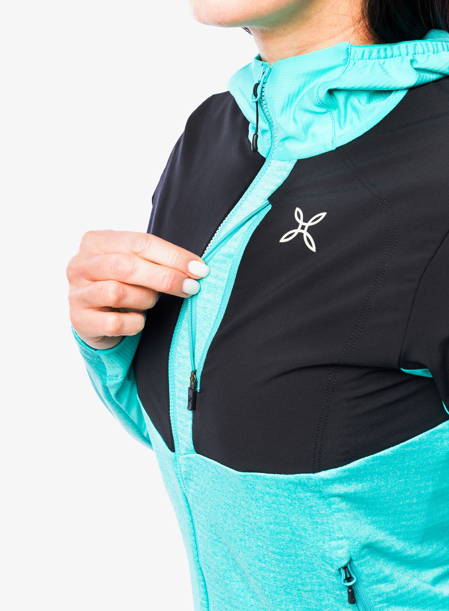 Кофта на замку жіноча Montura Thermalgrid Pro 2 Maglia - light blue