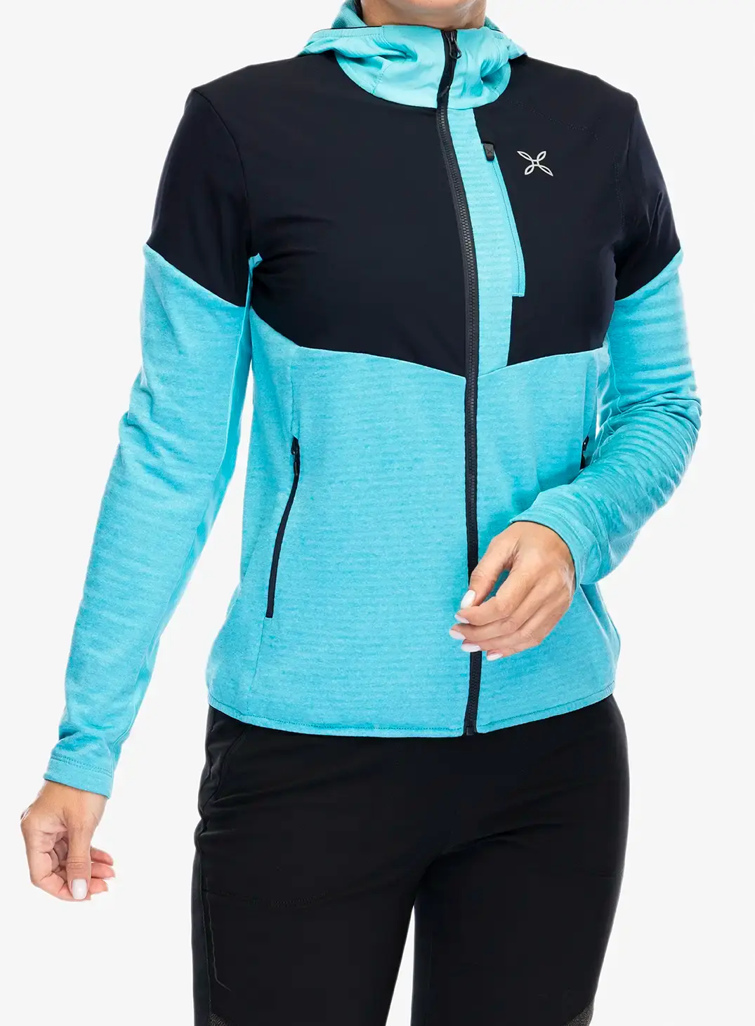 Кофта трекінгова жіноча Montura Thermalgrid Pro 2 Maglia - turquoise/graphite blue