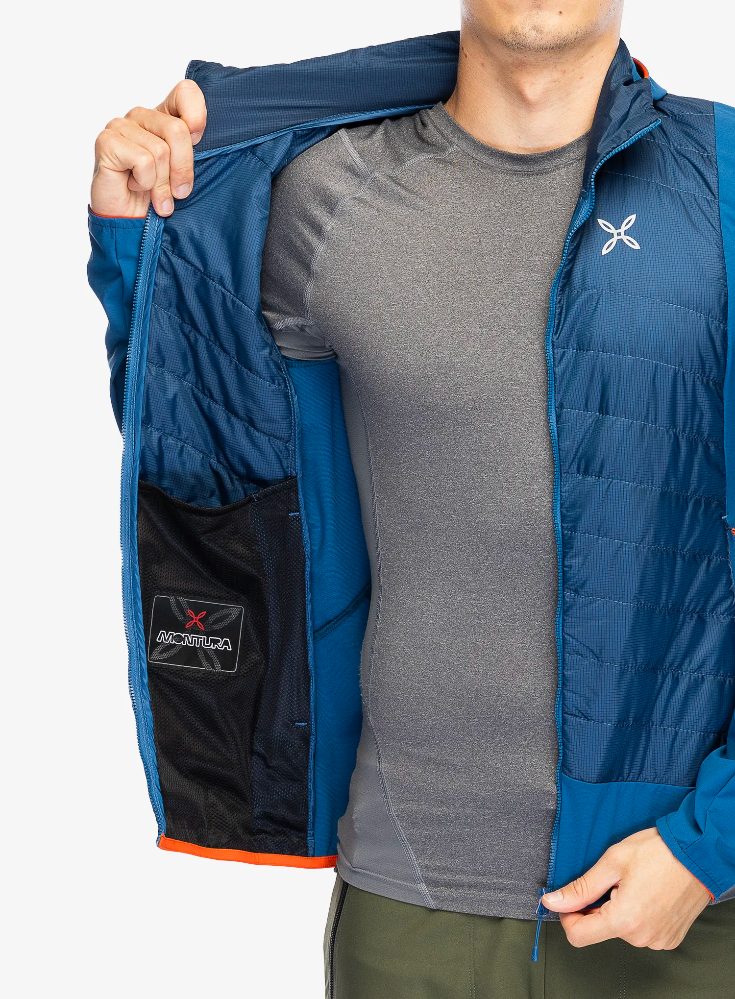 Куртка гібридна Montura Trace Hybrid Jacket - deep blue/orange