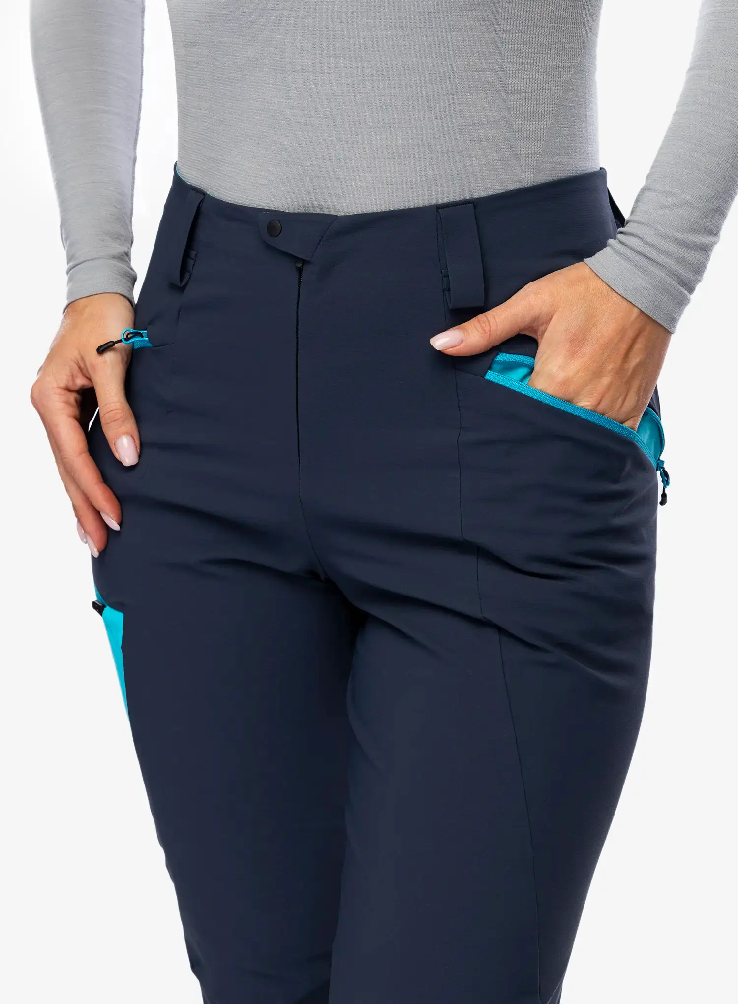 Штани softshell жіночі Montura Trace Light Pants - graphite blue/turquoise