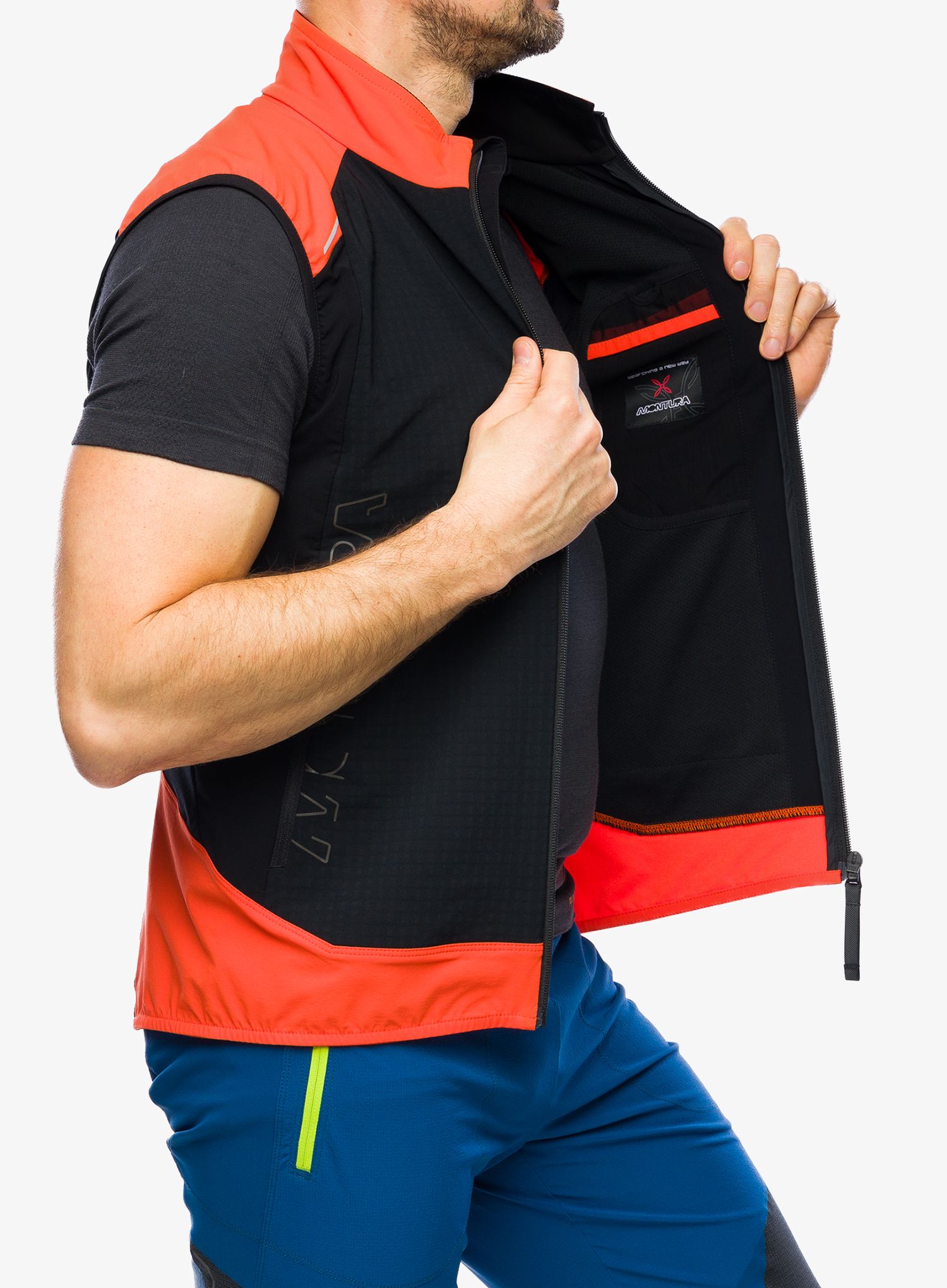 Жилет Montura Wind Revolution Vest - black/bright orange