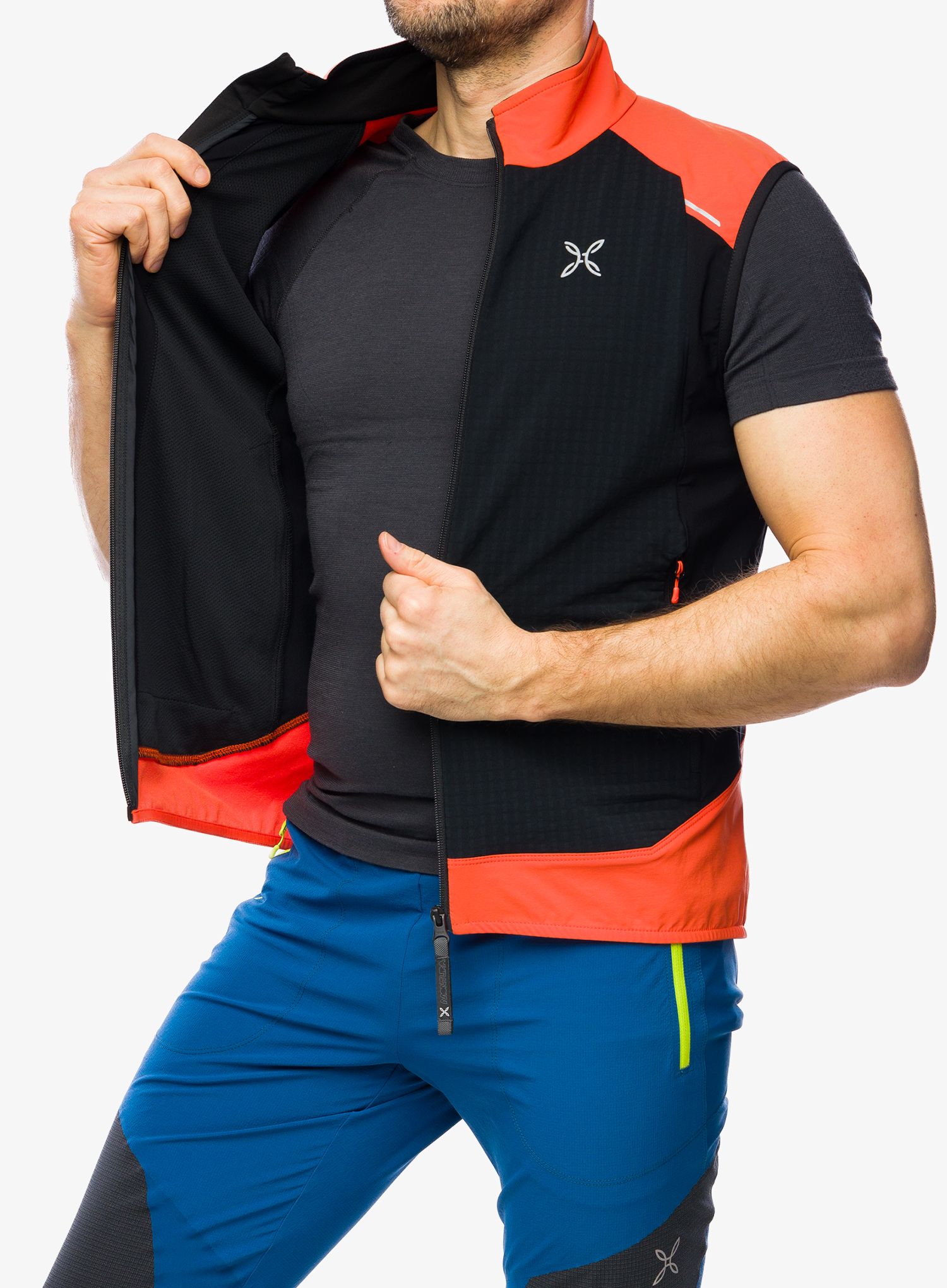 Жилет Montura Wind Revolution Vest - black/bright orange