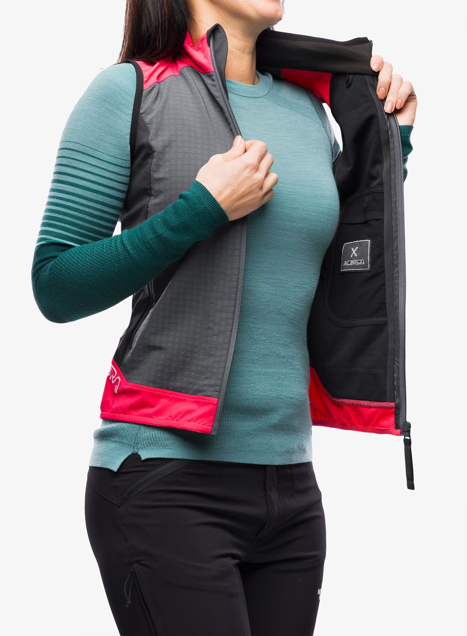 Жилет жіночий Montura Wind Revolution Vest - lead/sugar rose