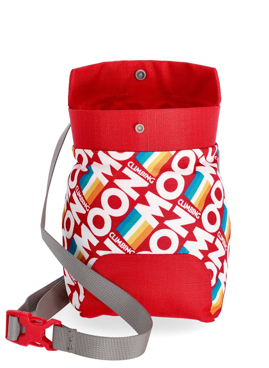 Мішечок для магнезії Moon Climbing Trad Chalk Bag - retro stripe true red
