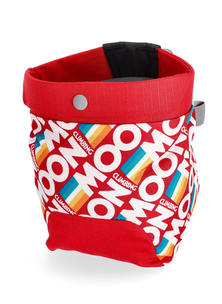 Мішечок для магнезії Moon Climbing Trad Chalk Bag - retro stripe true red