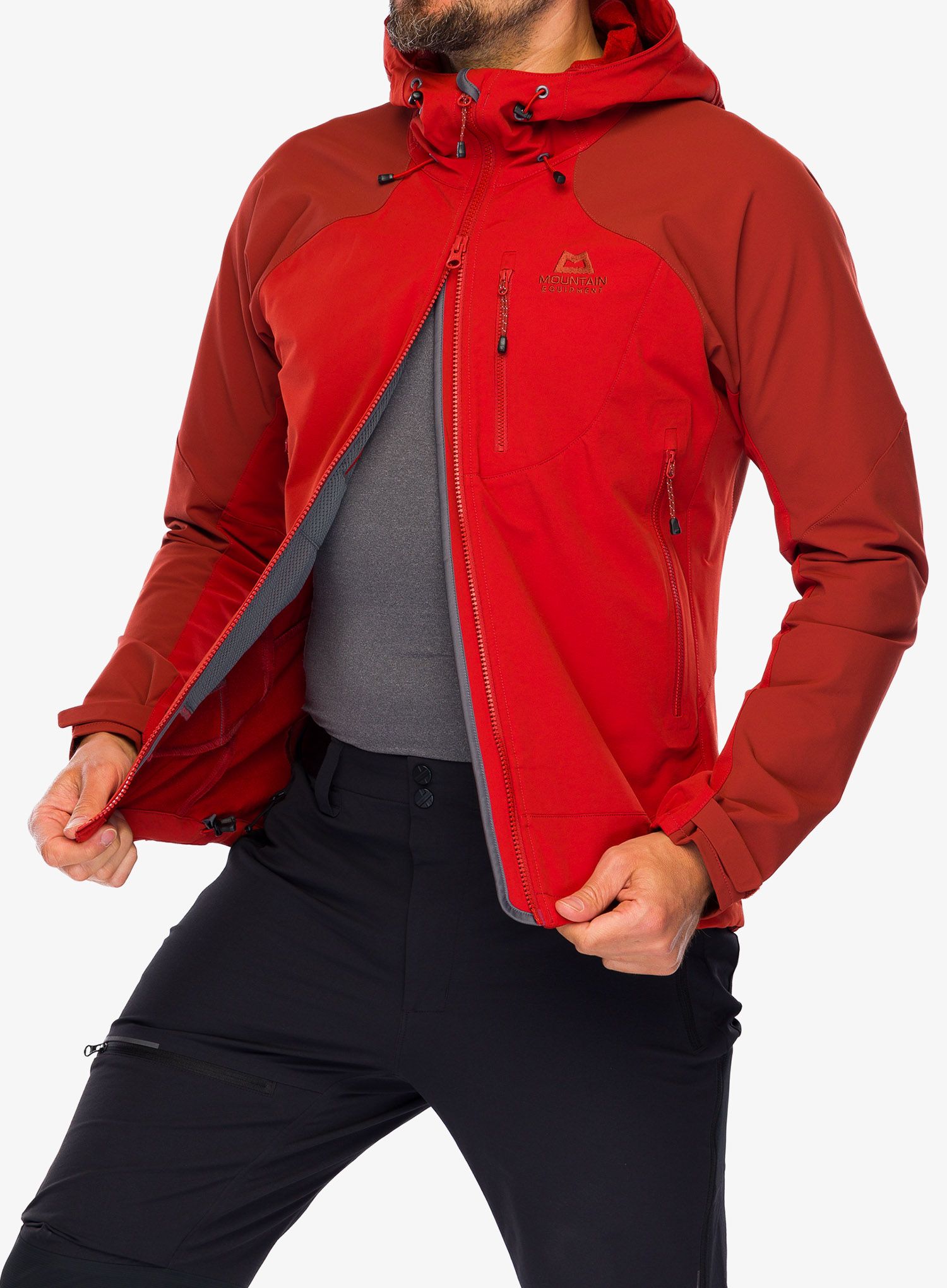 Куртка softshell Mountain Equipment Frontier Hooded Jacket - atlas red/burnt henna