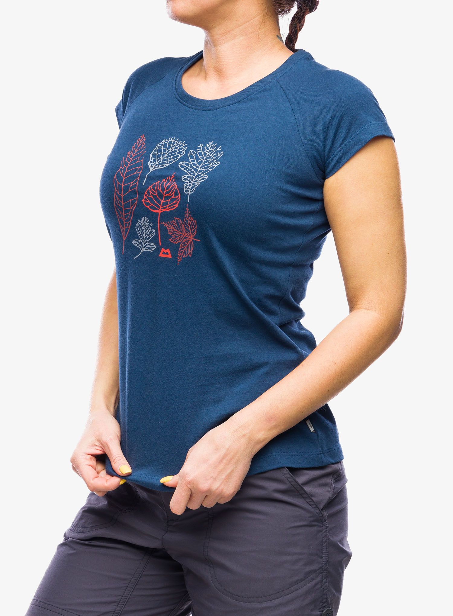 Футболка з принтом жіноча Mountain Equipment Leaf Tee - denim blue