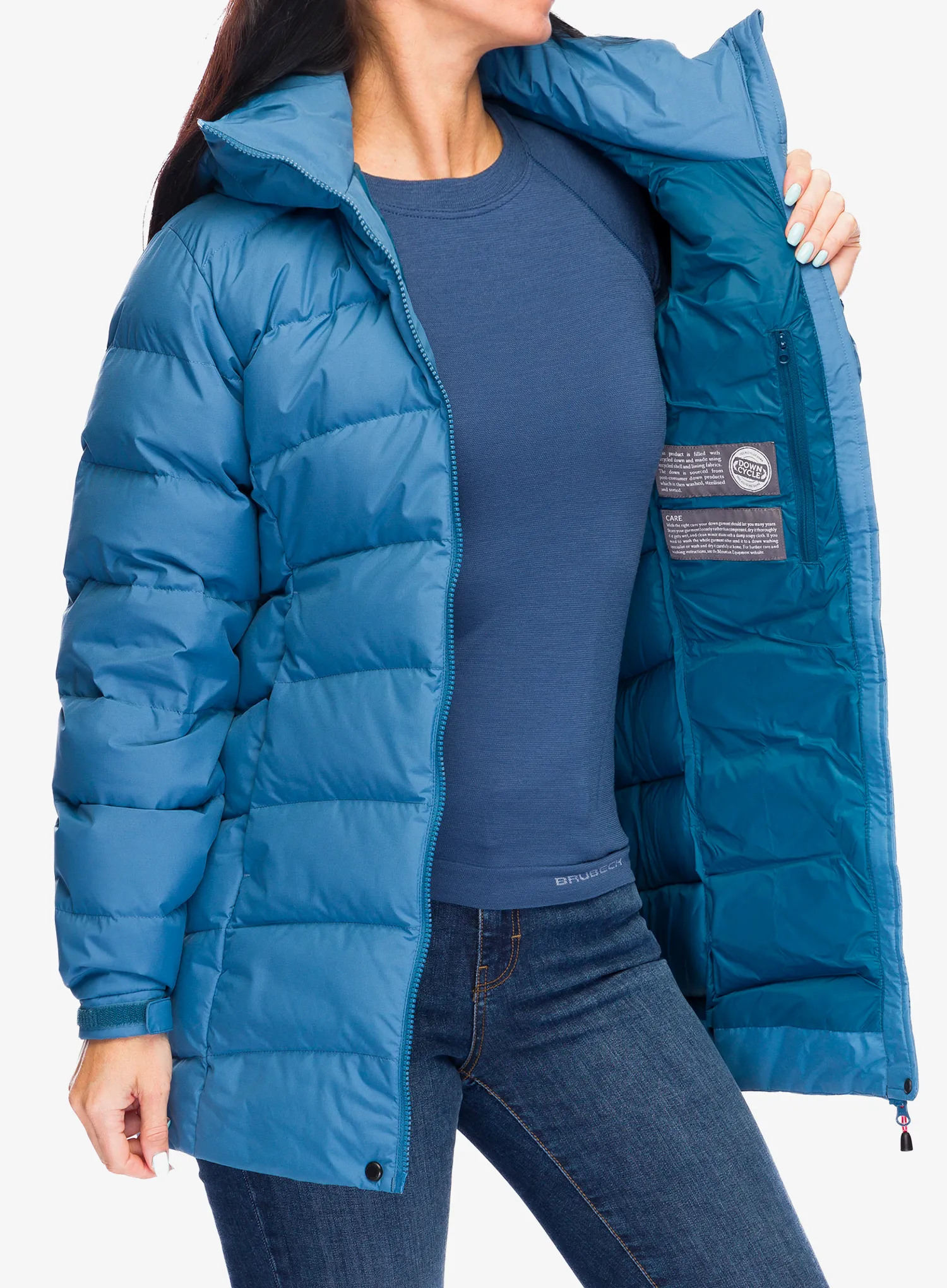 Плащ пуховий жіночий Mountain Equipment Lightline Eco Parka - stellar blue