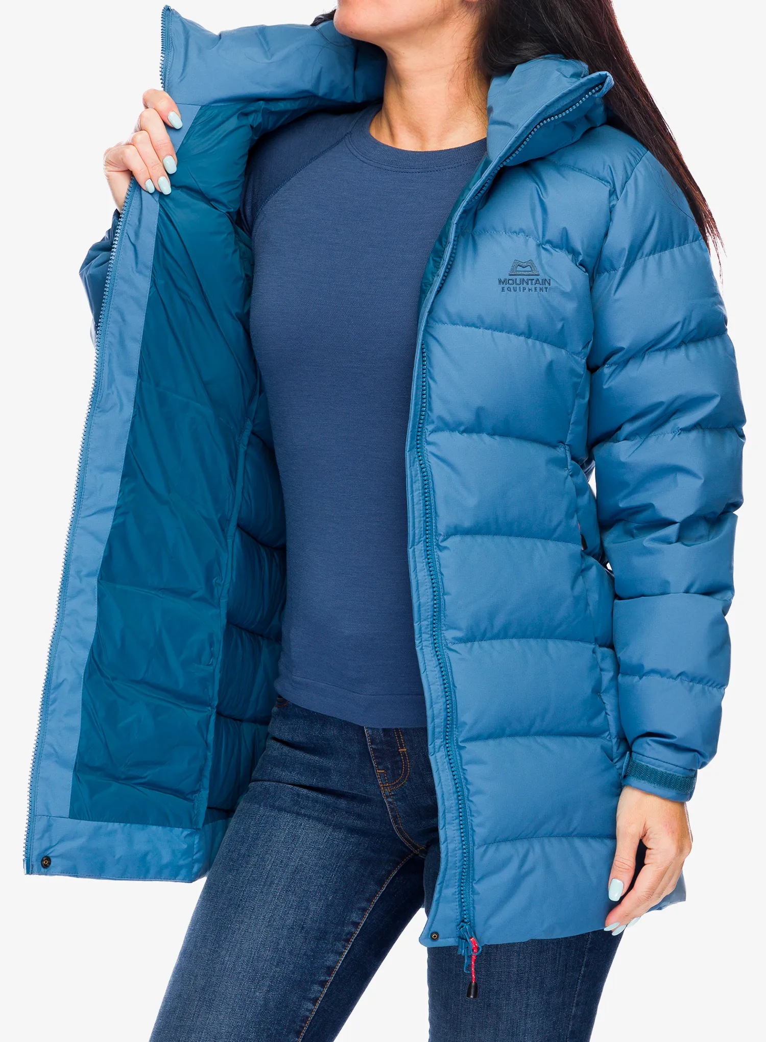 Плащ пуховий жіночий Mountain Equipment Lightline Eco Parka - stellar blue