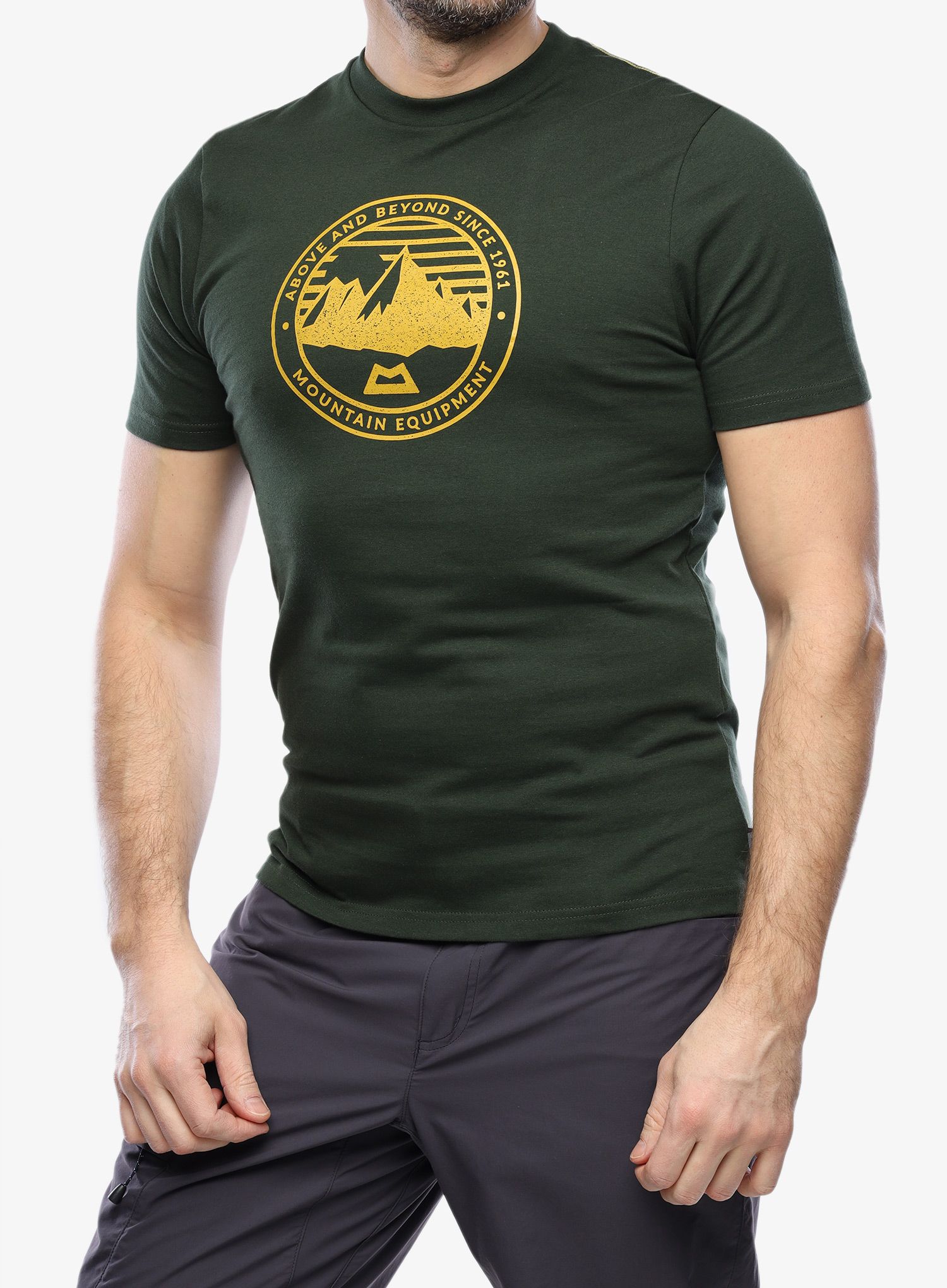 Футболка з принтом Mountain Equipment Roundel Tee - conifer