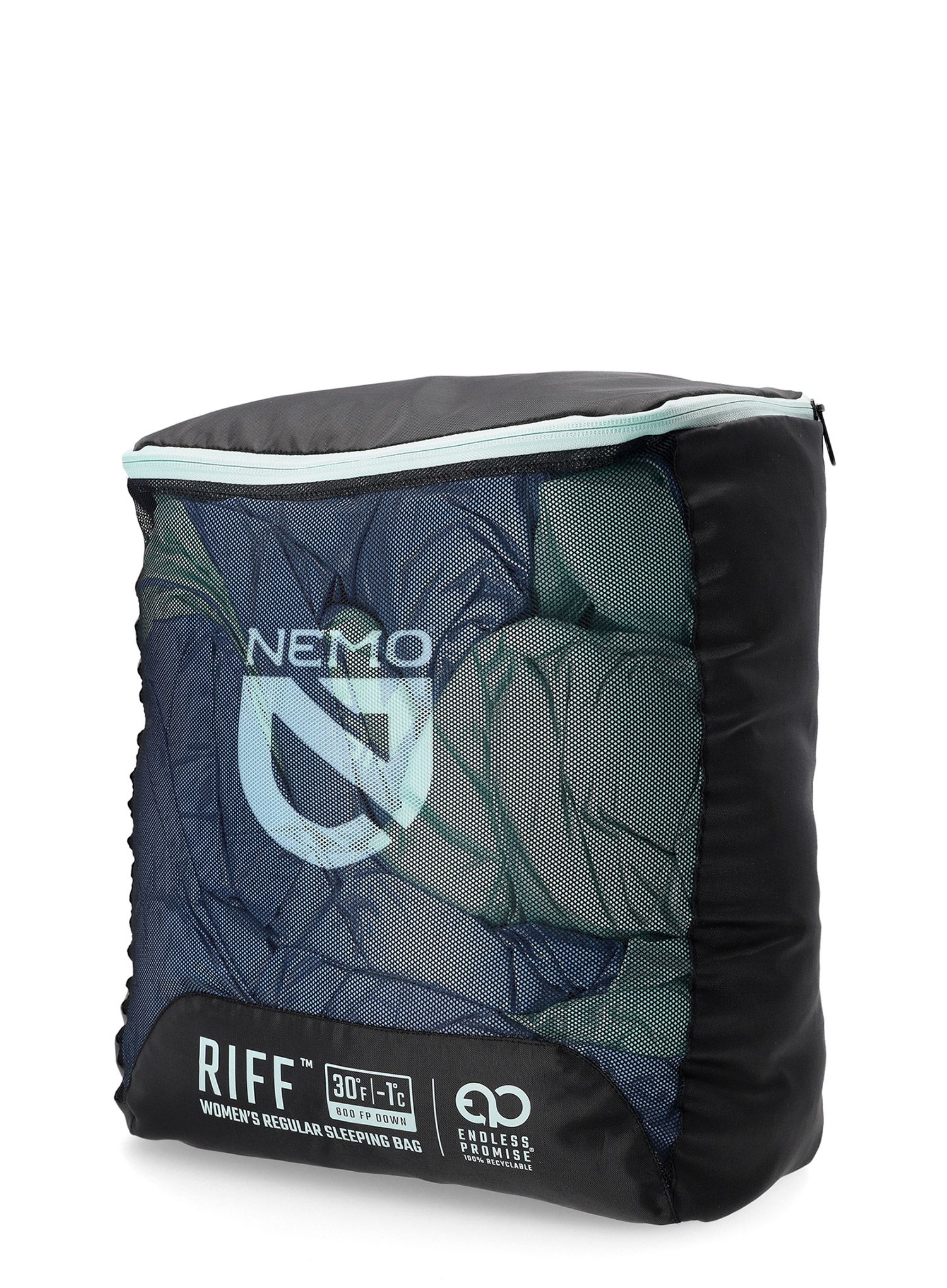Спальний мішок пуховий жіночий Nemo Riff 30 (168 cm) - azure