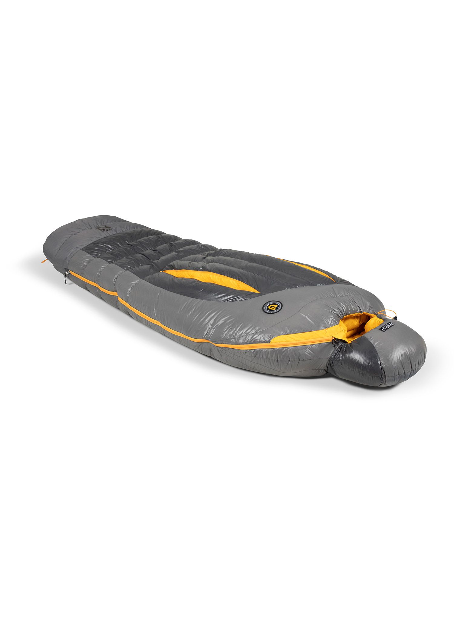 Спальний мішок пуховий Nemo Sonic 0 Reg (183 cm) - goodnight gray/goldfinch