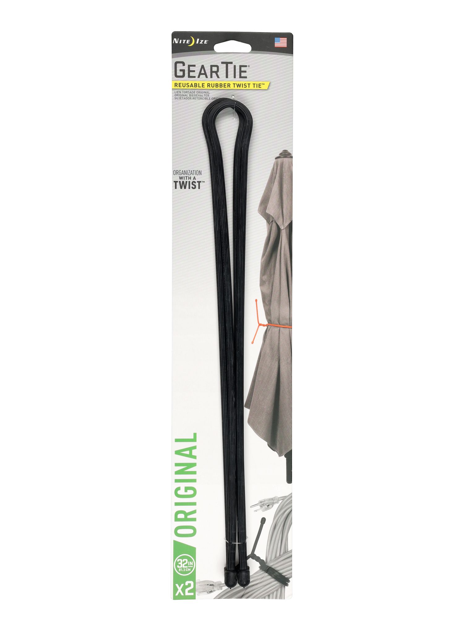 Троки Nite Ize Gear Tie 32 - 2Pack - black