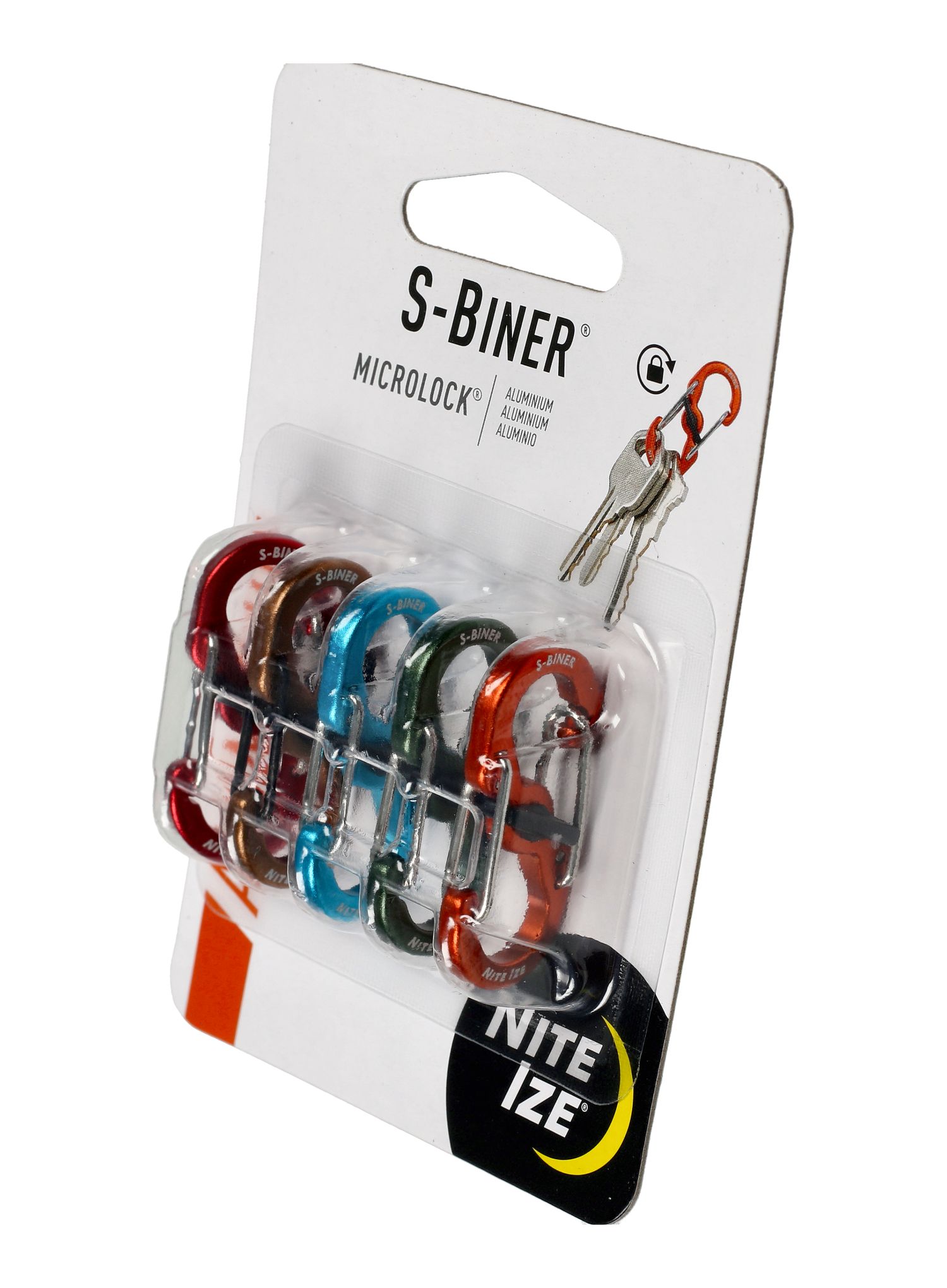 Карабінчик Nite Ize S-Biner MicroLock Aluminum - 5 Pack - assorted