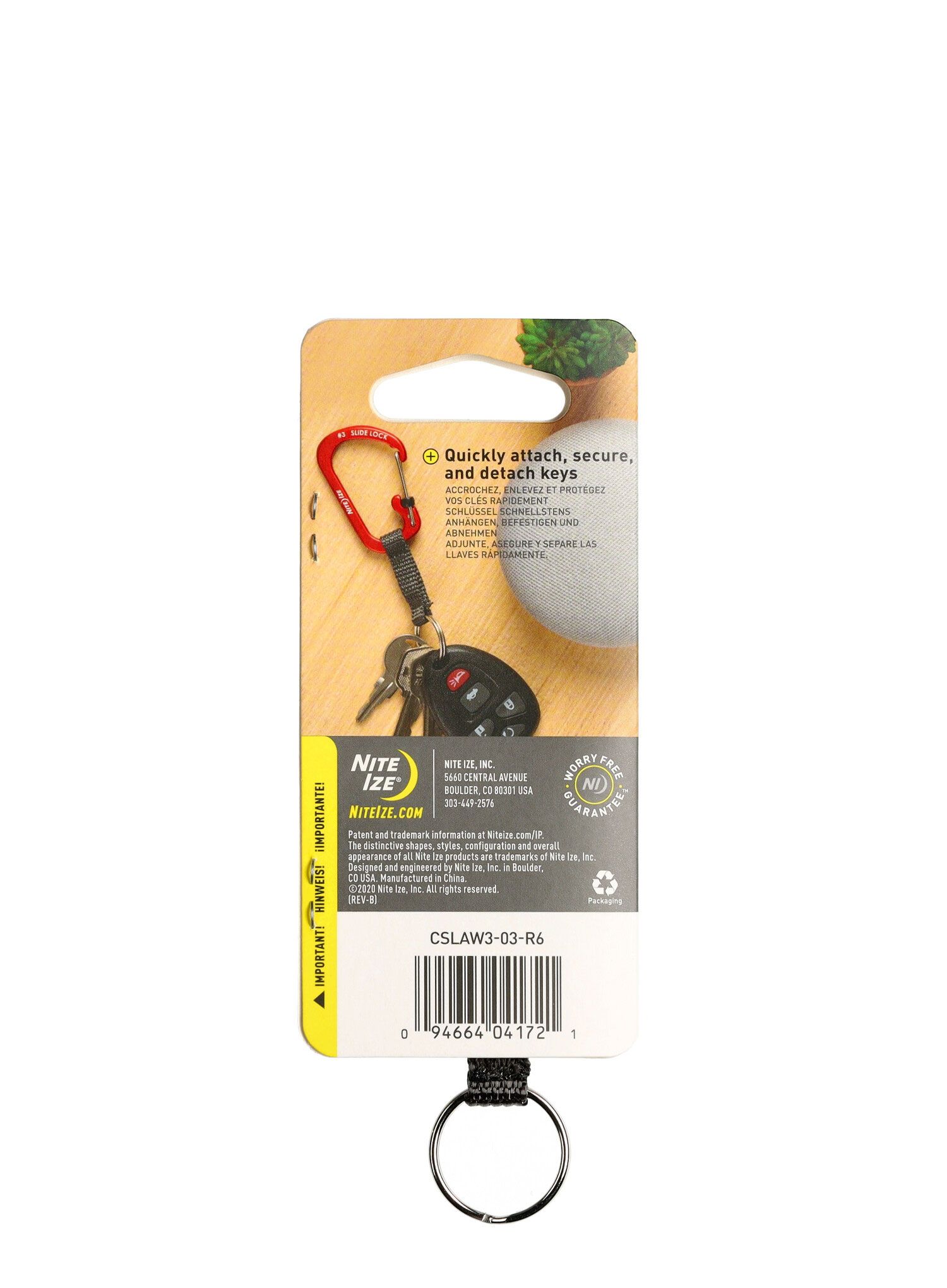 Брелок Nite Ize SlideLock Key Ring Aluminum  - blue