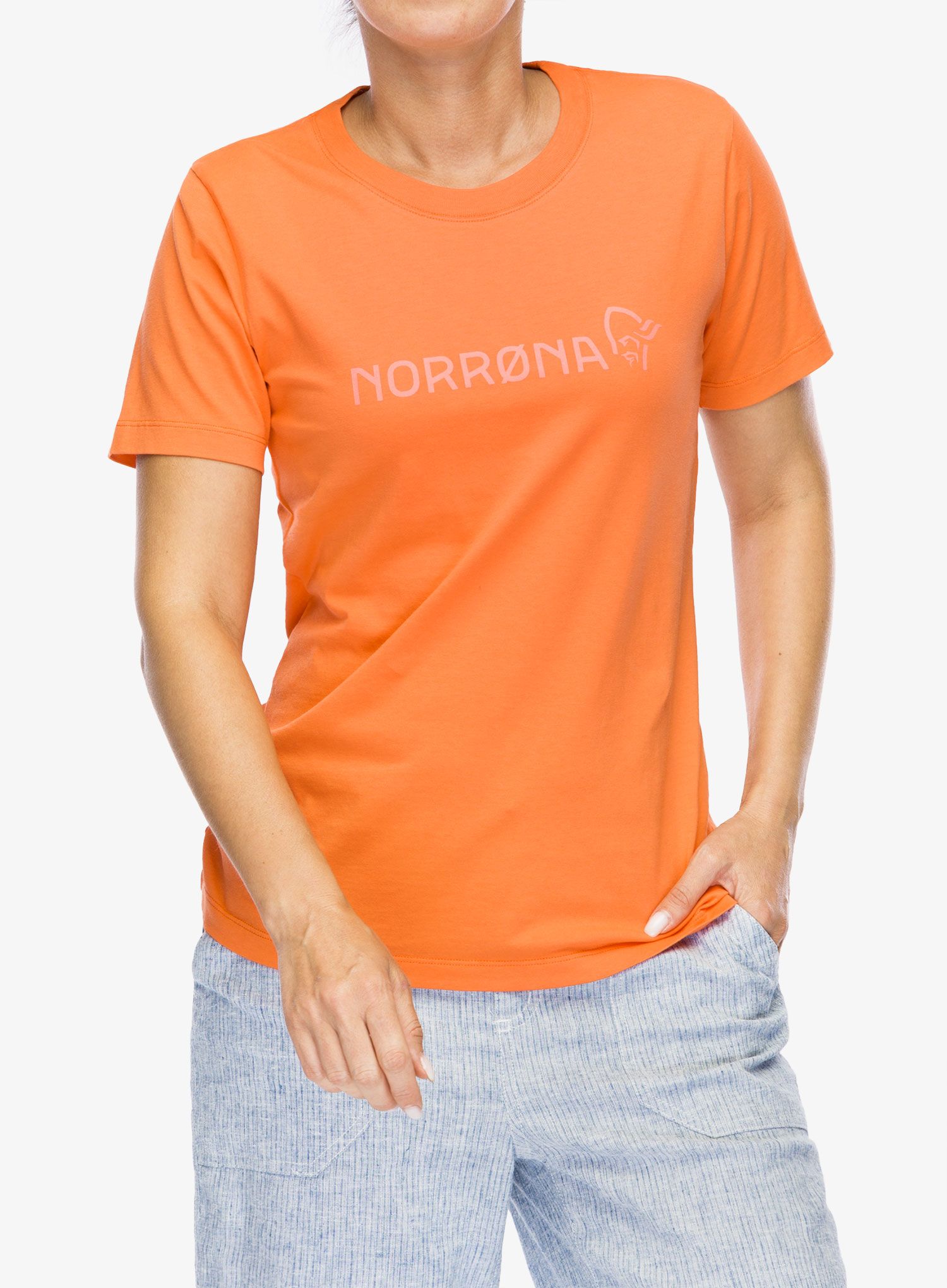 Футболка жіноча Norrona 29 Cotton Norrona Viking T-Shirt - orange alert/peach amber