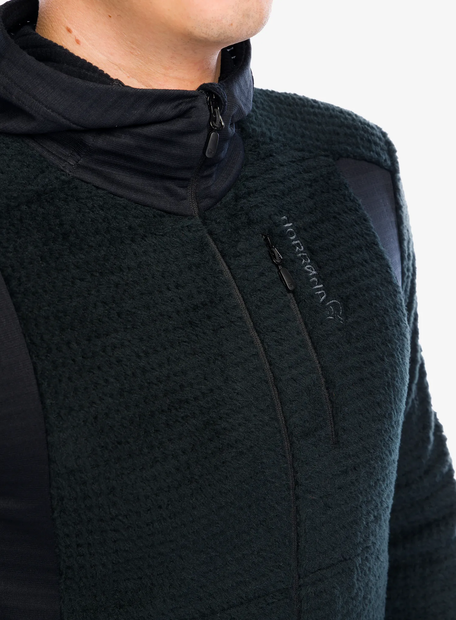 Кофта з каптуром Norrona Falketind Alpha120 Zip Hood - caviar