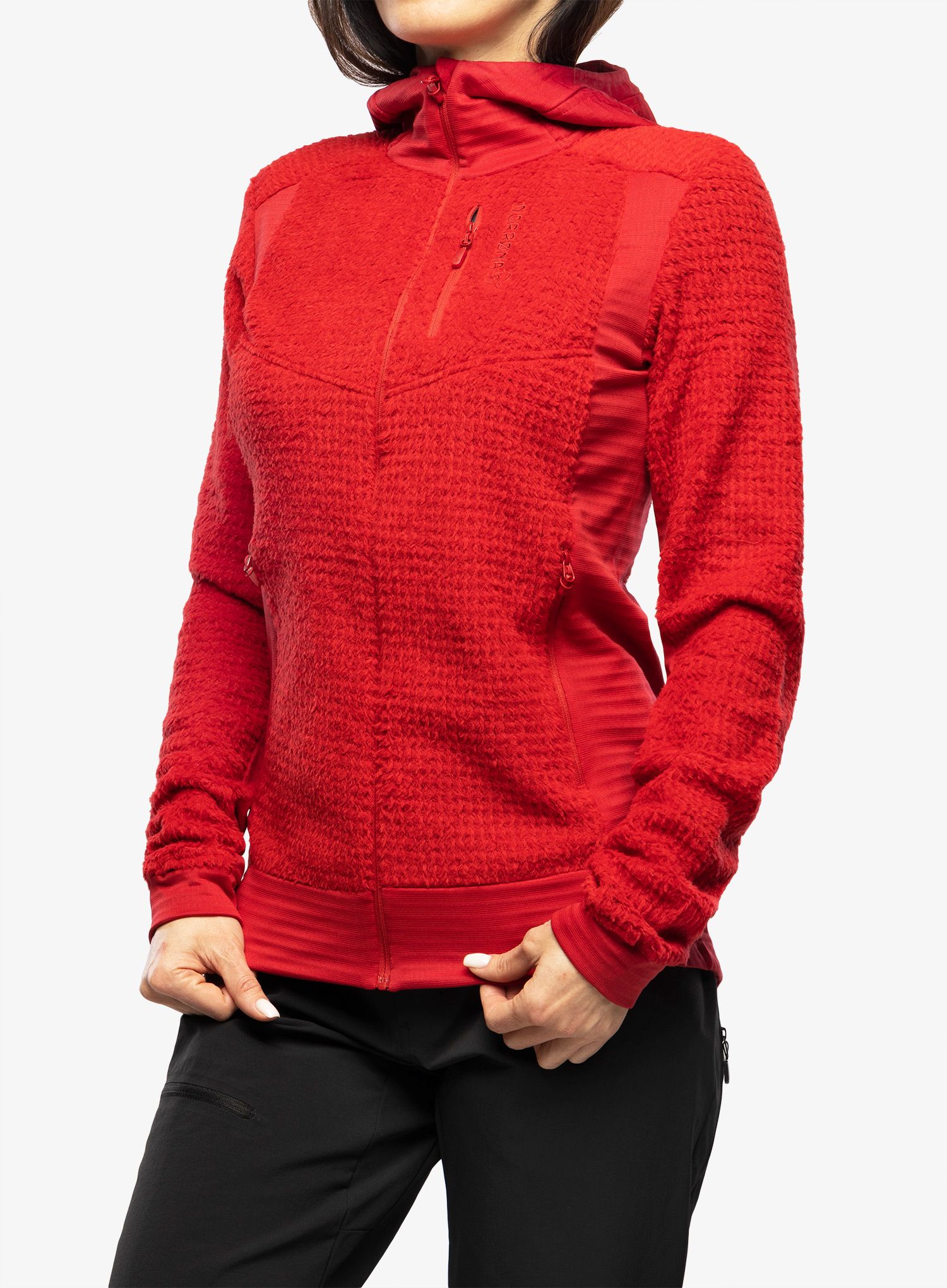 Кофта жіноча Norrona Falketind Alpha120 Zip Hood - jester red