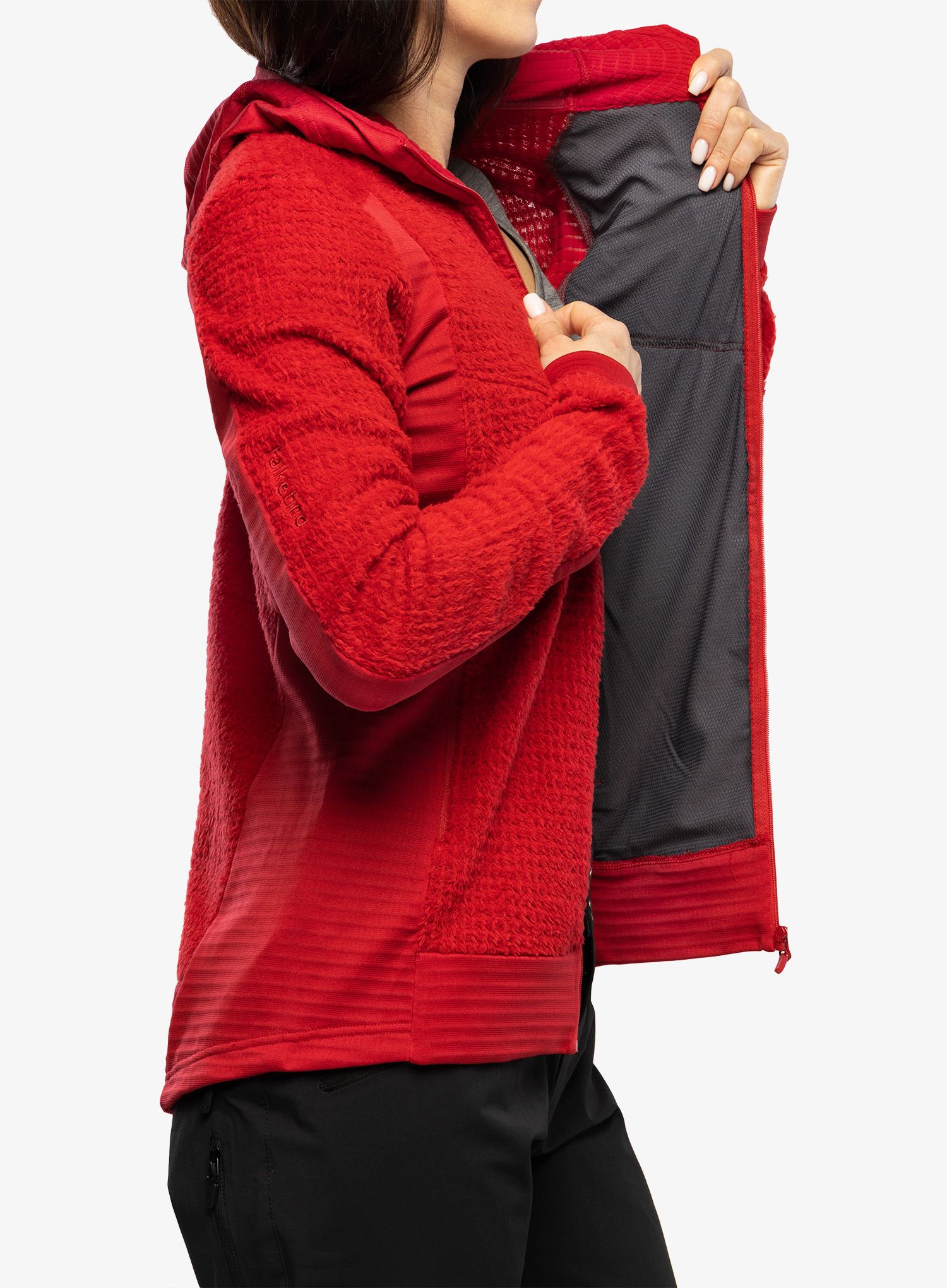 Кофта жіноча Norrona Falketind Alpha120 Zip Hood - jester red