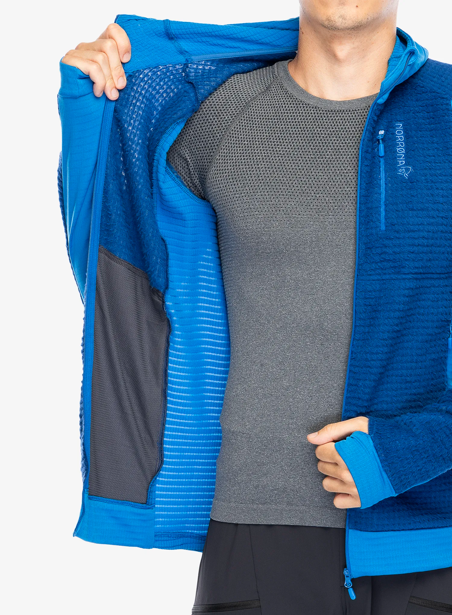 Кофта з каптуром Norrona Falketind Alpha120 Zip Hood - limoges
