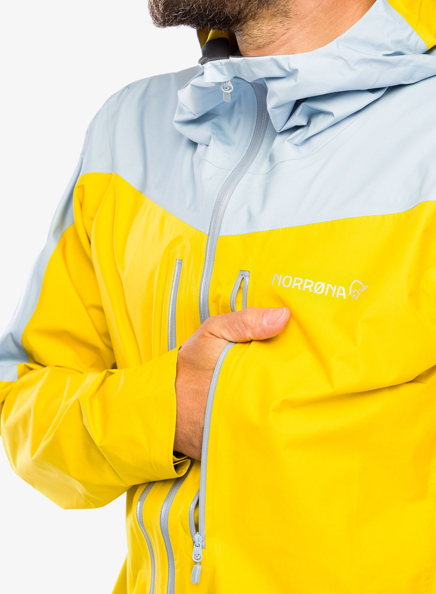 Куртка Norrona Falketind GORE-TEX Paclite Jacket - sulphur/blue fog
