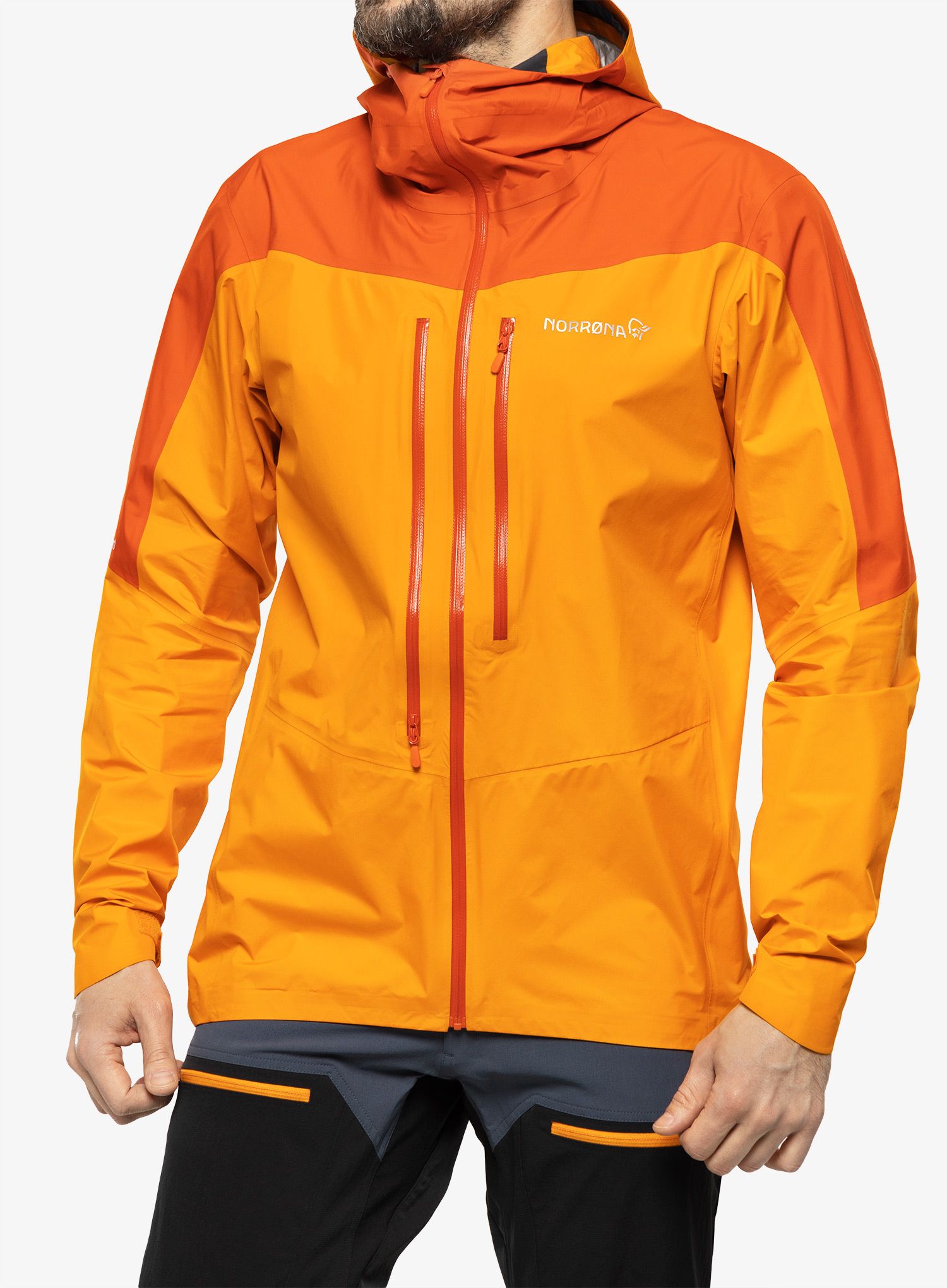 Куртка дощовик Norrona Falketind Gore-Tex Paclite Jacket - arednalin/orange popsicle