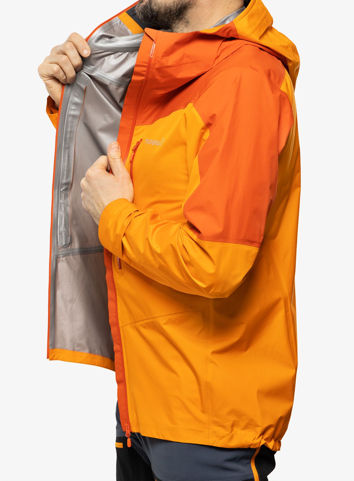 Куртка дощовик Norrona Falketind Gore-Tex Paclite Jacket - arednalin/orange popsicle