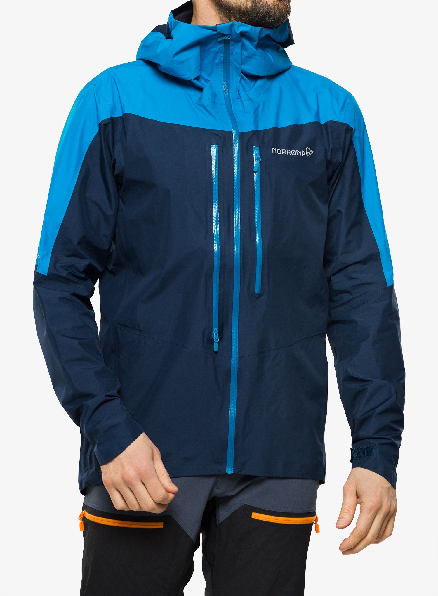 Куртка Norrona Falketind Gore-Tex Paclite Jacket - hawaiian surf/indigo night