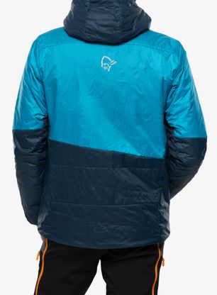 Куртка утеплена Norrona Falketind Thermo60 Hood - hawaiian surf/indigo night