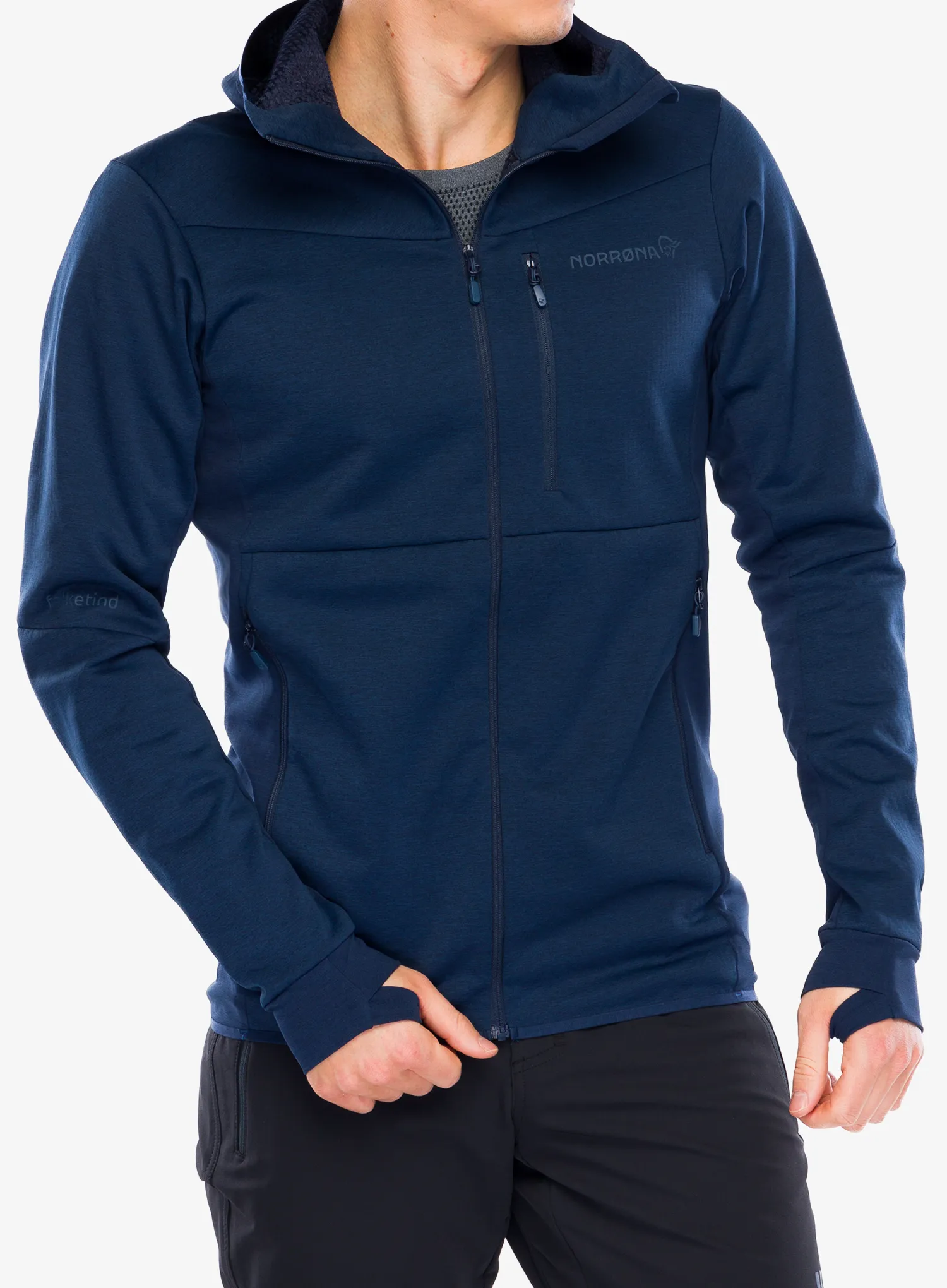 Куртка флісова Norrona Falketind Warm2 Octa Hood - indigo night