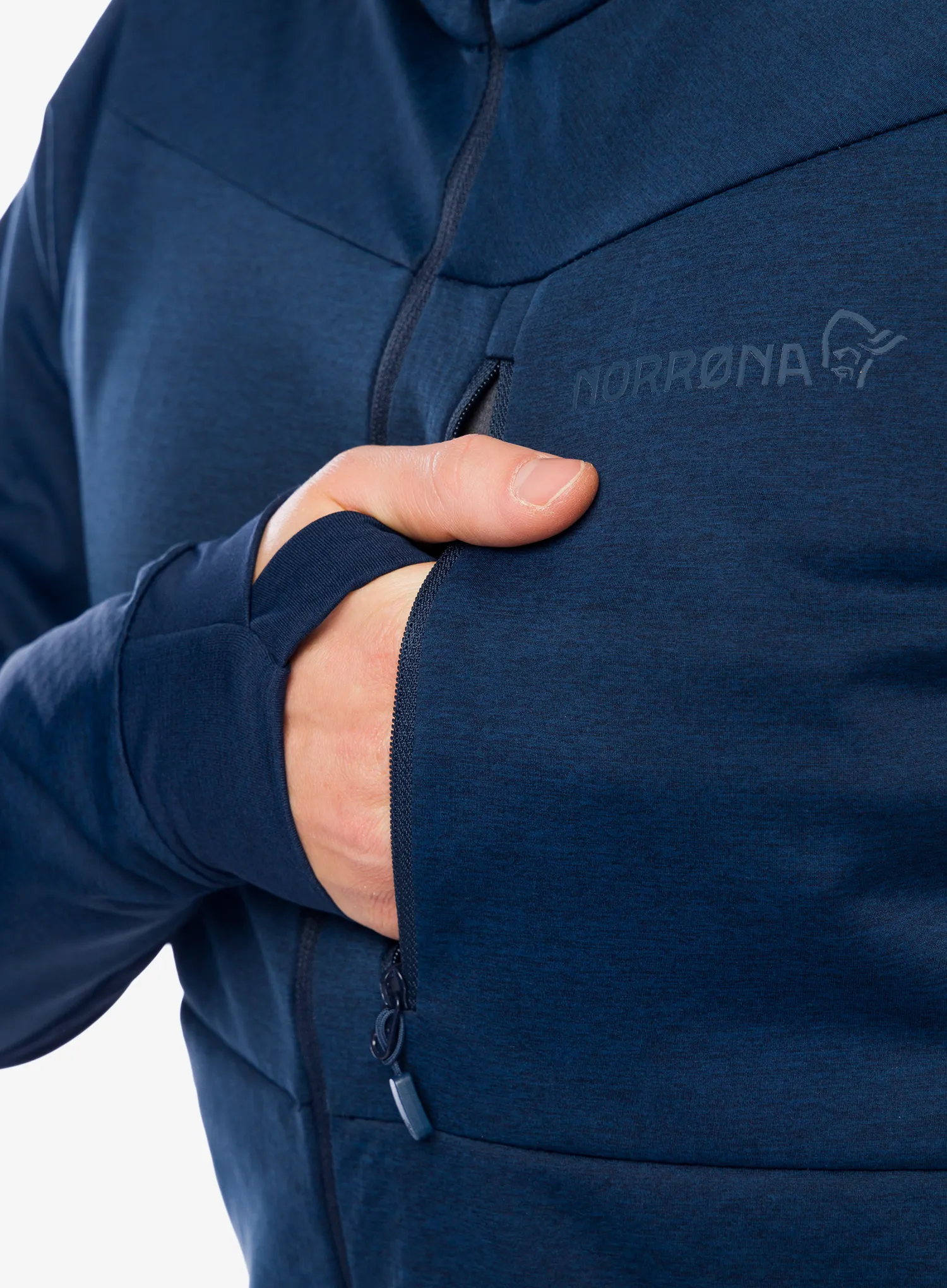Куртка флісова Norrona Falketind Warm2 Octa Hood - indigo night
