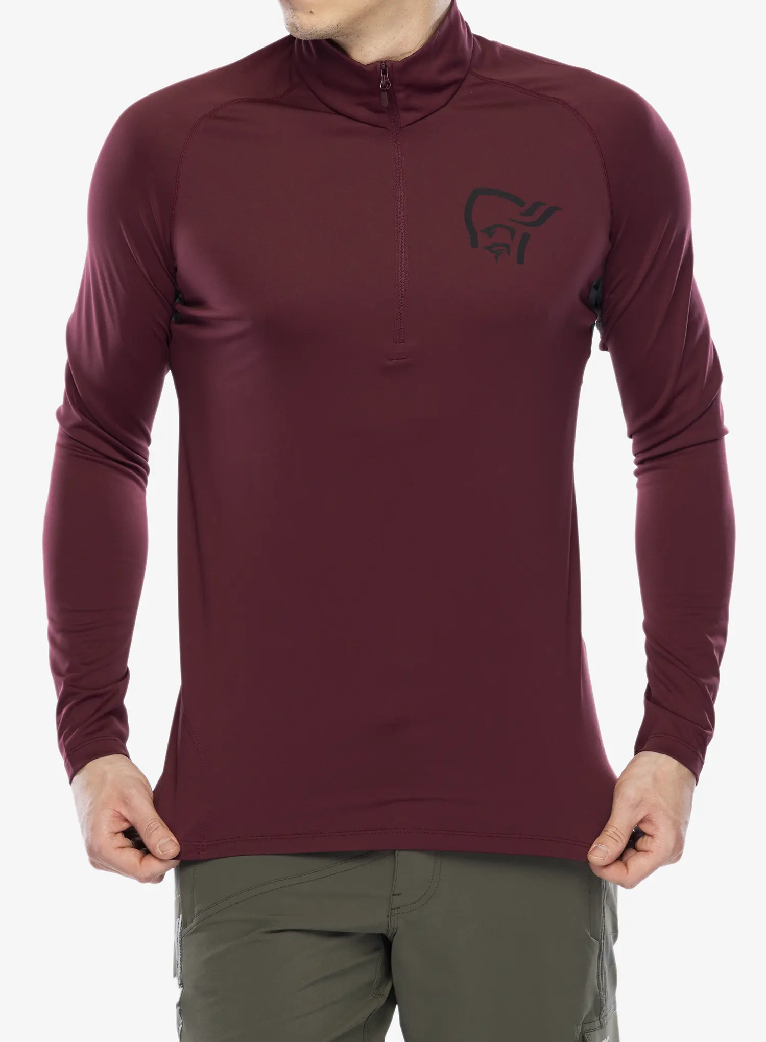 Велокофта Norrona Fjora Equaliser LS Zip Top - tawny port