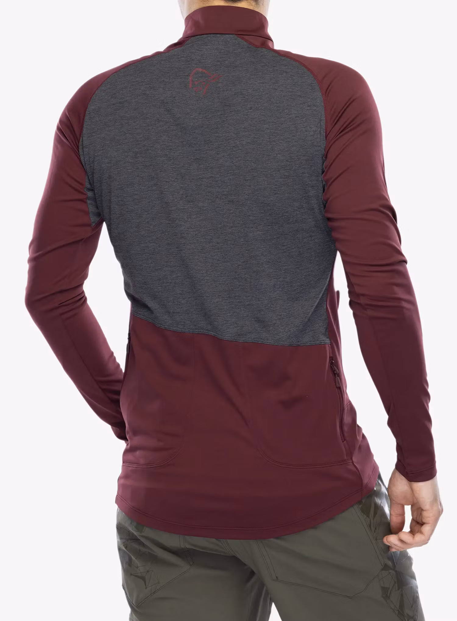 Велокофта Norrona Fjora Equaliser LS Zip Top - tawny port