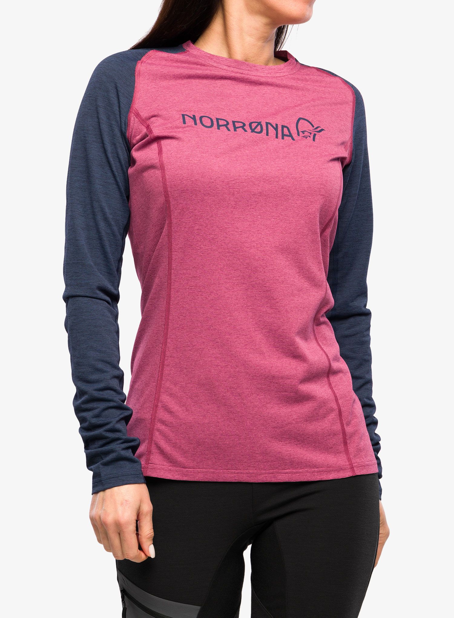 Жіноча велокофта Norrona Fjora Equaliser Lightweight LS - violet quartz/indigo night