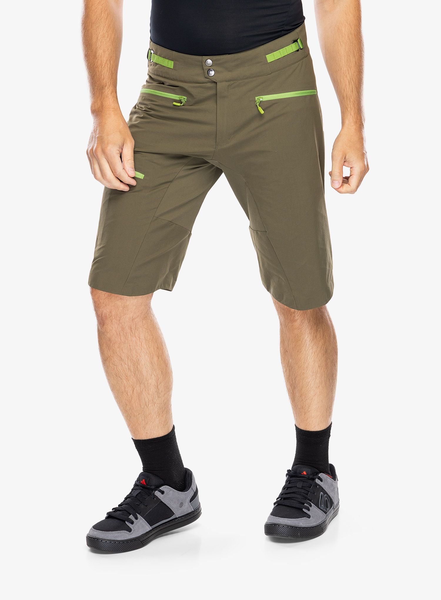 Велошорти Norrona Fjora Flex1 Mid Weight Shorts - olive night/norrona green