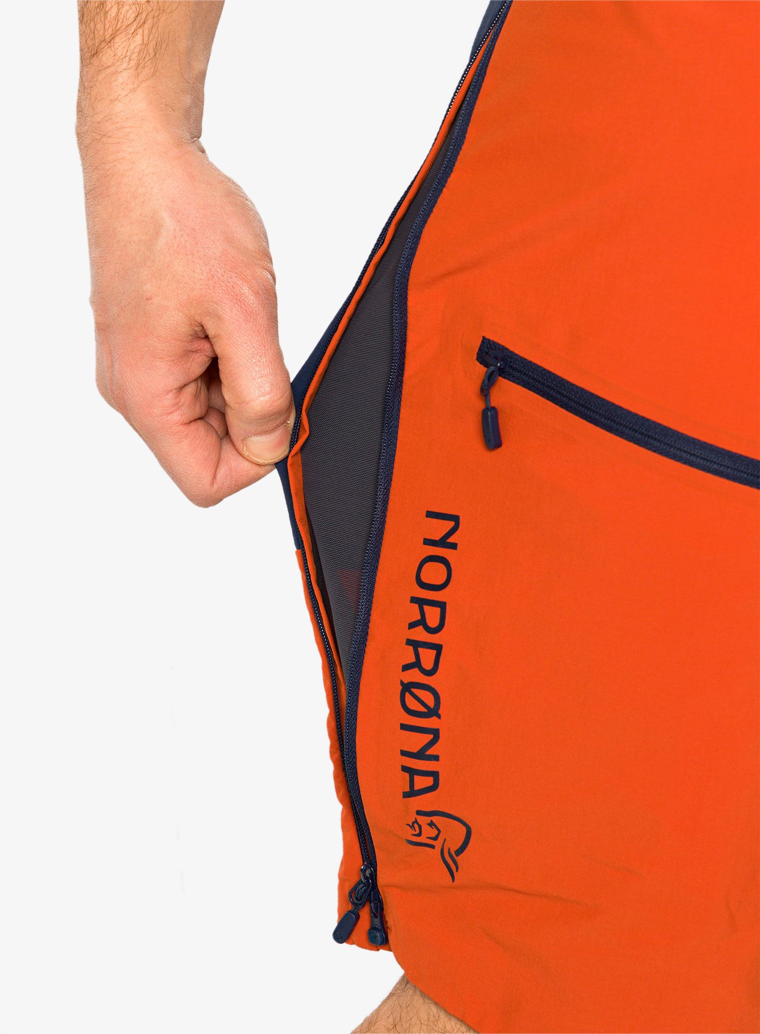 Велошорти Norrona Fjora Flex1 Mid Weight Shorts - rooibos tea/indigo night