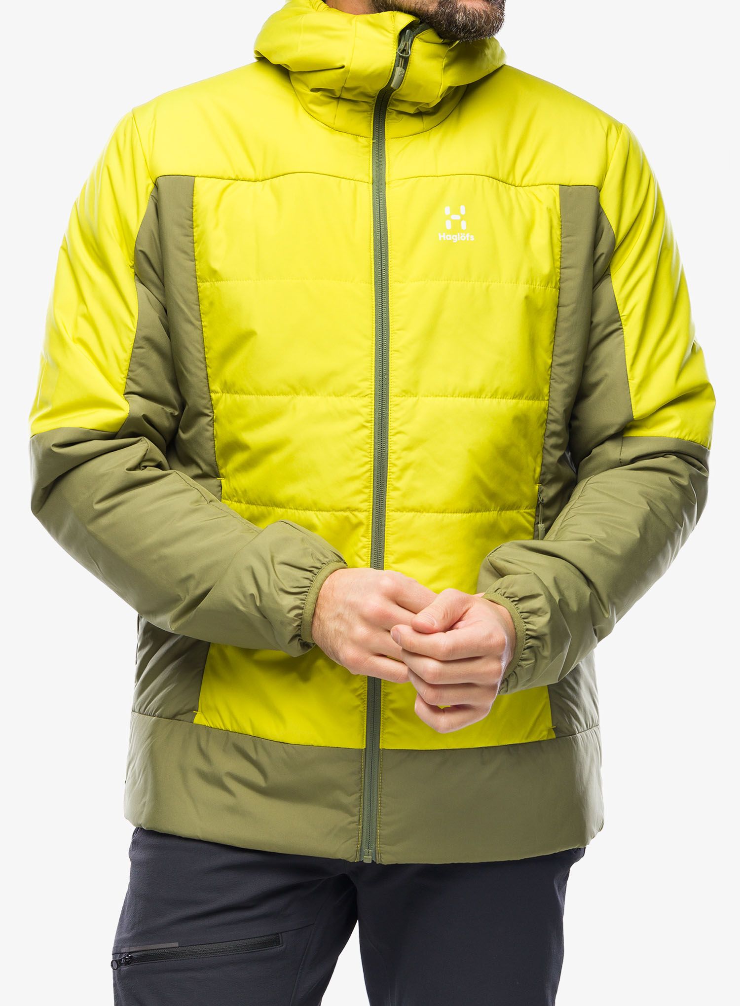 Куртка утеплена Haglofs Mimic Silver Hood - olive green/aurora