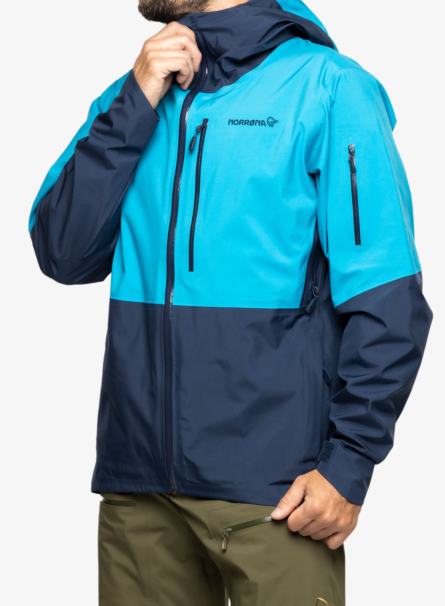 Куртка дощовик Norrona Lofoten Gore-Tex Jacket - hawaiian surf/indigo night