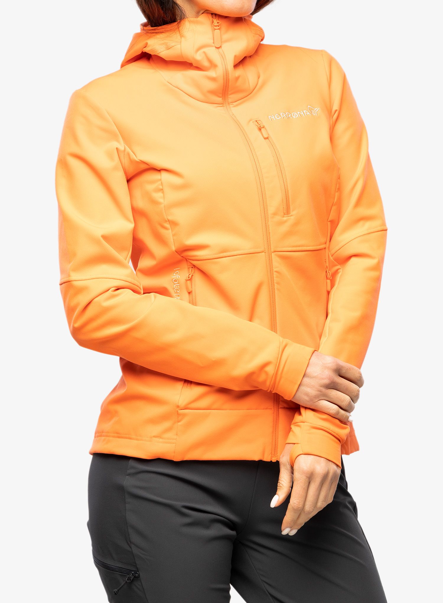 Куртка жіноча Norrona Lofoten Hiloflex200 Hood - orange alert