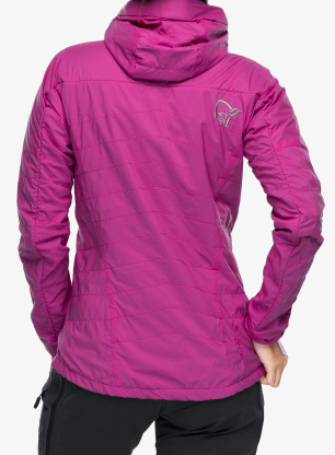 Куртка утеплена жіноча Norrona Lyngen Alpha100 Zip Hood - festival fuchsia