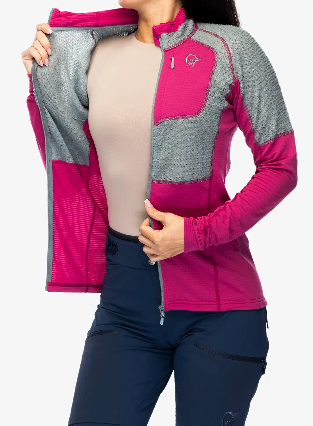 Кофта флісова жіноча Norrona Lyngen Alpha90 Jacket - festival fuchsia