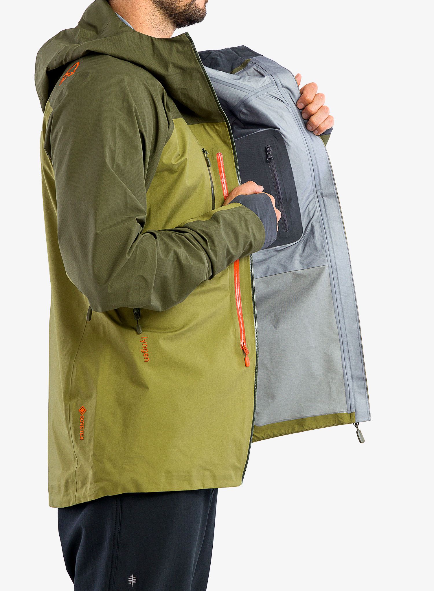 Куртка дощовик Norrona Lyngen Gore-Tex Jacket - olive drab/olive night
